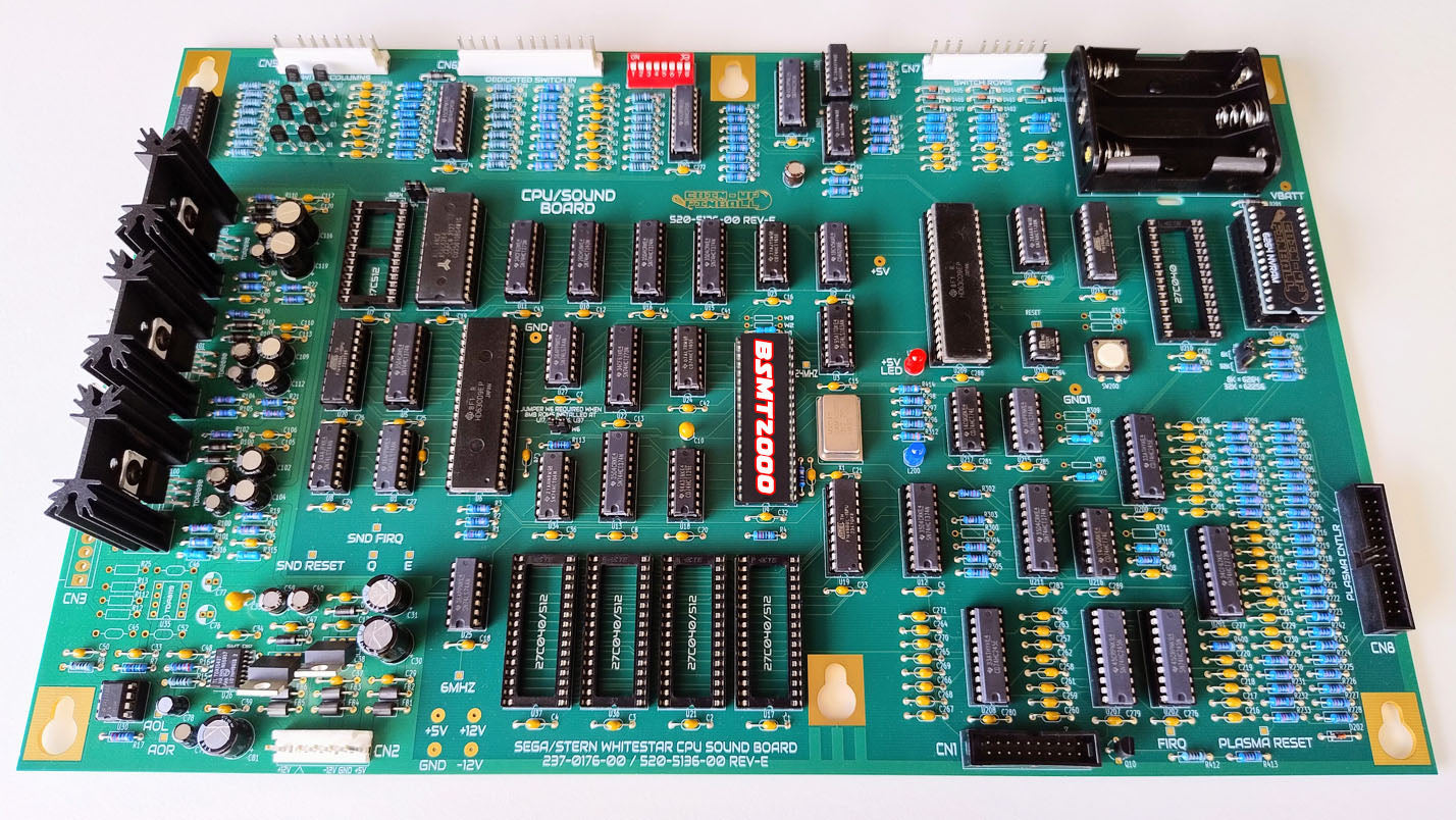 Stern Whitestar / Sega Pinball CPU / MPU Sound Board 520-5136-00 / 237-0176-00 Rev-E